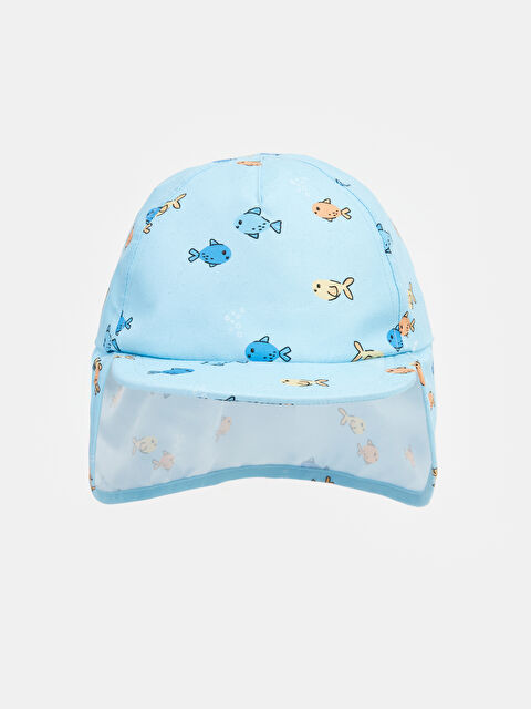 LCW ACCESSORIES Balık Desenli Erkek Bebek Ense Korumalı Şapka