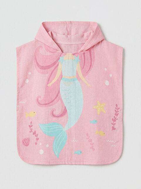 LCW ACCESSORIES Baskılı Kız Bebek Panço Havlu
