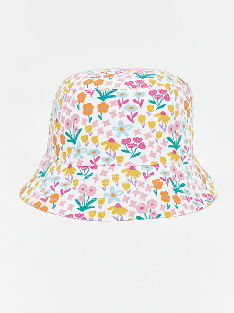LCW ACCESSORIES Çiçek Desenli Kız Bebek Bucket Şapka