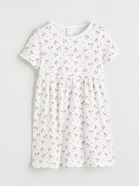 LCW ECO Bisiklet Yaka Çiçekli Kız Çocuk Elbise - S6GC29Z1-LRA