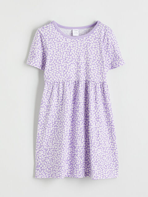 LCW ECO Bisiklet Yaka Çiçekli Kız Çocuk Elbise - S6GC29Z1-LSC