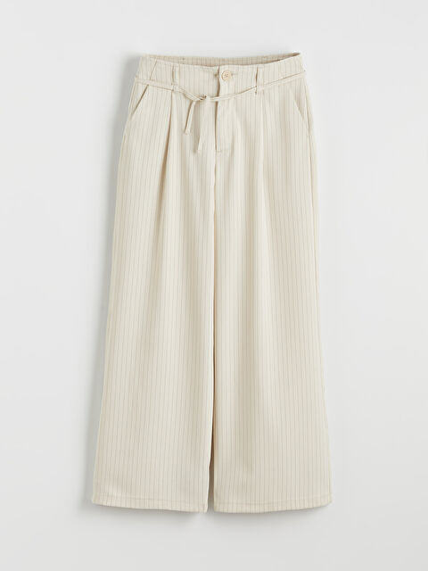 LCW Kids Çizgili Pileli Kız Çocuk Pantolon - S6GC56Z4-ELZ