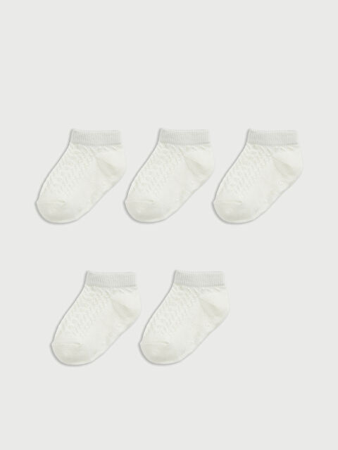 LCW baby Kız Bebek Patik Çorap 5'li