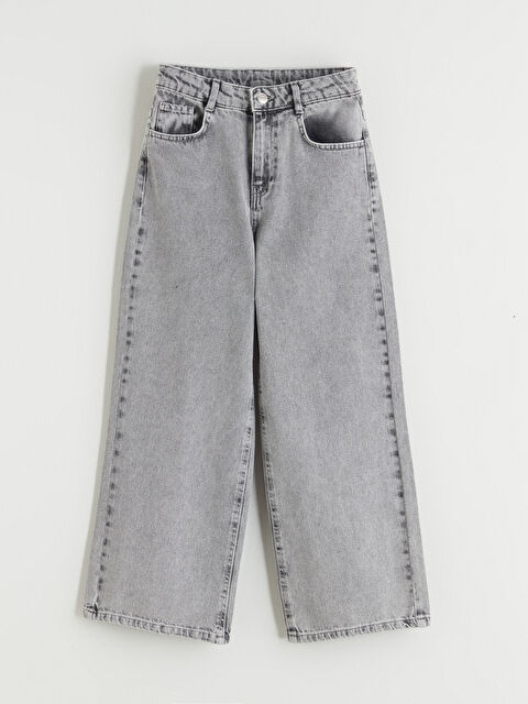 LCW Kids Wideleg Kız Çocuk Jean Pantolon - S6GD74Z4-GRD