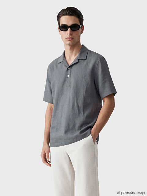 LCW Vision Standard Fit Linen Men's Shirt