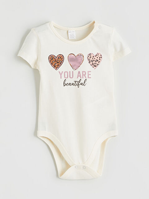 LCW baby Bisiklet Yaka Kız Bebek Çıtçıtlı Body - S6GE42Z1-FSQ