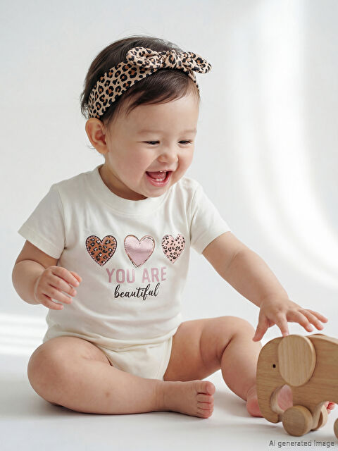 LCW baby Bisiklet Yaka Kız Bebek Çıtçıtlı Body - S6GE42Z1-FSQ