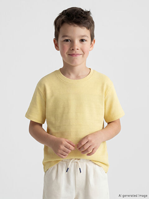 LCW Kids Desenli Erkek Çocuk Tişört