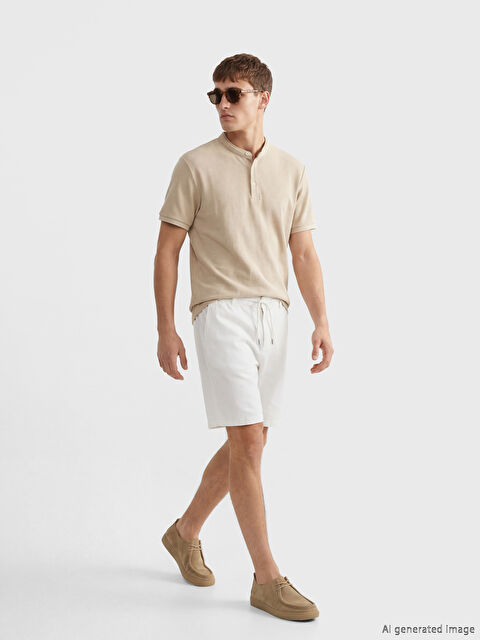 LCW Vision Standart Kalıp Keten Görünümlü Erkek Şort - S6GF74Z8-R9J