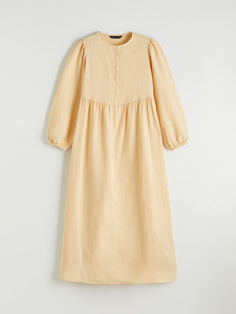 LCW Modest Bisiklet Yaka Müslin Kadın Elbise - S6GF89Z8-2RF