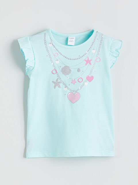 LC WAIKIKI Bisiklet Yaka Kız Çocuk Tişört - S6GG36Z1-FVE