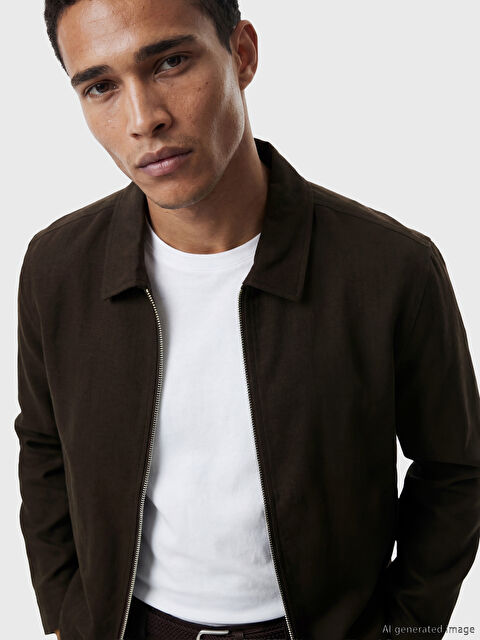 LCW Vision Standart Kalıp Gömlek Yaka Erkek Mont