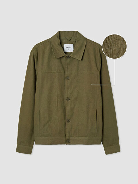 LCW Vision Loose Fit Gömlek Yaka Erkek Mont