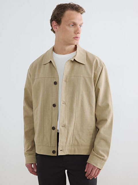 LCW Vision Rahat Kalıp Gömlek Yaka Erkek Mont