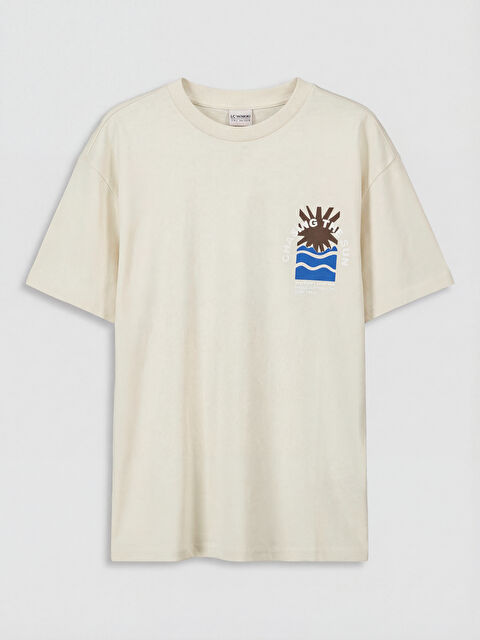 LCW Kids Bisiklet Yaka Baskılı Erkek Çocuk Tişört