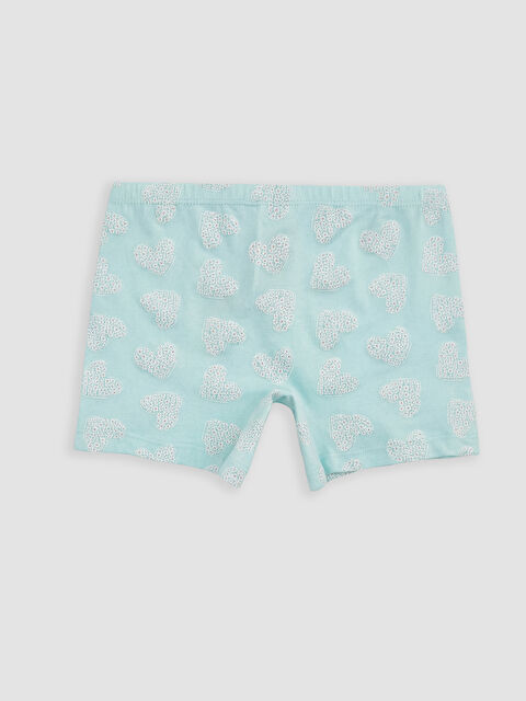 LCW Kids Kalp Desenli Kız Çocuk Boxer