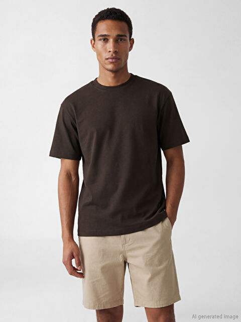 LCW Vision %100 Pamuk Loose Fit Basic Soft Touch Tişört