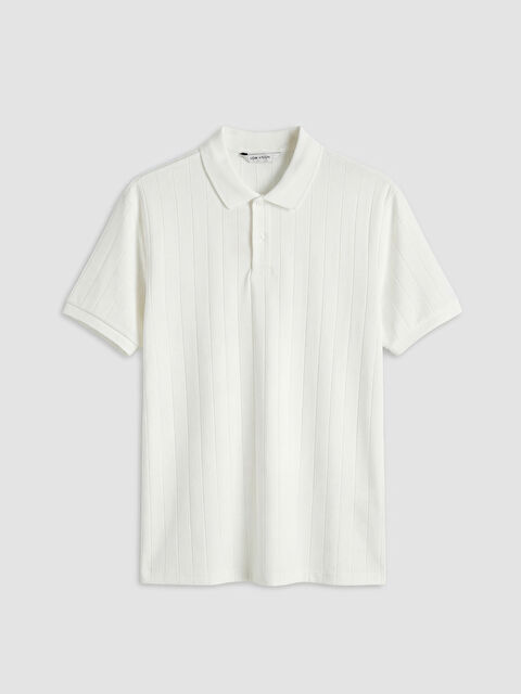 LCW Vision Polo Yaka Çizgili Erkek Tişört - S6GI55Z8-R9J