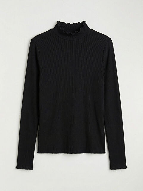 LCW Modest Fırfırlı Dik Yaka Kadın Body - S6GI90Z8-CVL