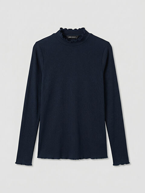 LCW Modest Fırfırlı Dik Yaka Kadın Body - S6GI90Z8-HRZ