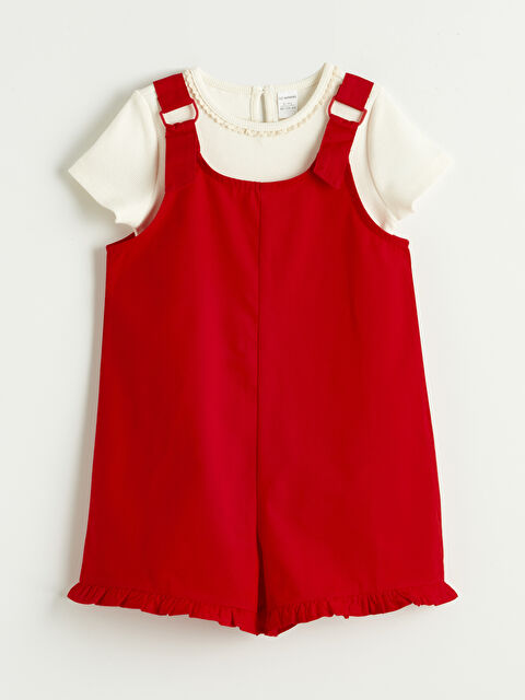 LCW Kids Kız Çocuk Düz Salopet Elbise - S6GJ75Z1-GZX