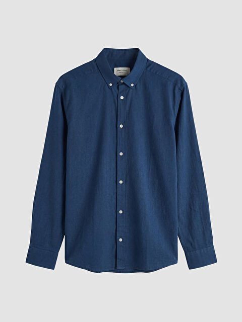 LCW Vision Regular Fit Keten Görünümlü Erkek Gömlek - S6GK28Z8-HQQ