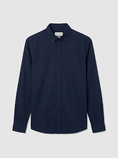LCW Vision Regular Fit Keten Görünümlü Erkek Gömlek - S6GK28Z8-HRZ