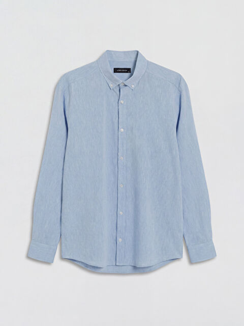 LCW Vision Regular Fit Keten Karışımlı Erkek Gömlek