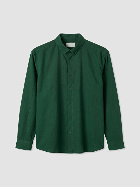 LCW Vision Regular Fit Keten Karışımlı Erkek Gömlek