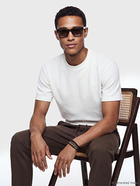 LCW Vision Bisiklet Yaka Erkek Tişört - S6GK49Z8-R9J