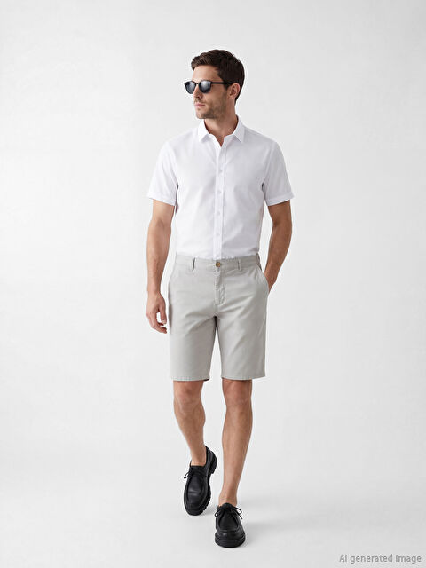 LCWAIKIKI Classic Standart Kalıp Erkek Gabardin Şort