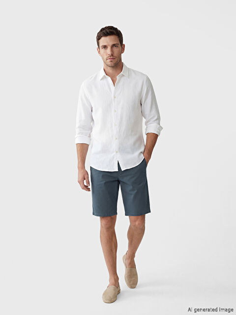 LCWAIKIKI Classic Standart Kalıp Erkek Gabardin Şort