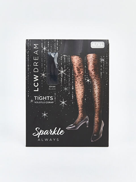 LCW DREAM Leopar Desenli Kadın Tayt Külotlu Çorap - S6GK62Z8-J0F