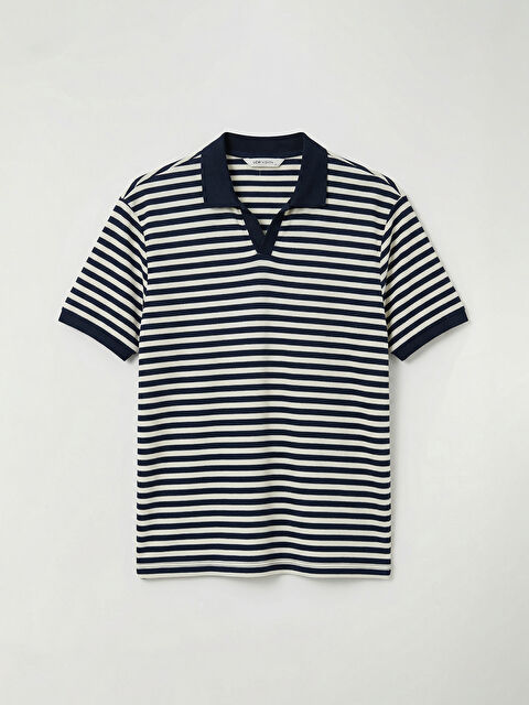 LCW Vision Polo Yaka Çizgili Erkek Tişört - S6GK80Z8-LGB