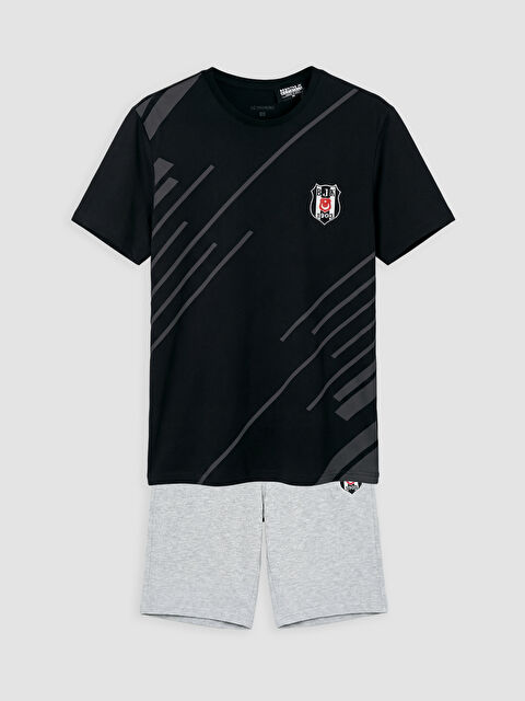 LC WAIKIKI Standart Kalıp Beşiktaş Baskılı Erkek Pijama Takımı - S6GK88Z8-CVL