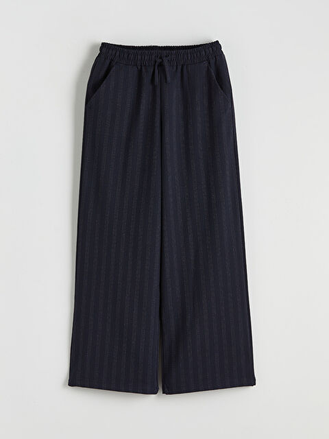 LCW Kids Beli Lastikli Çizgili Kız Çocuk Pantolon - S6GK95Z4-LGS