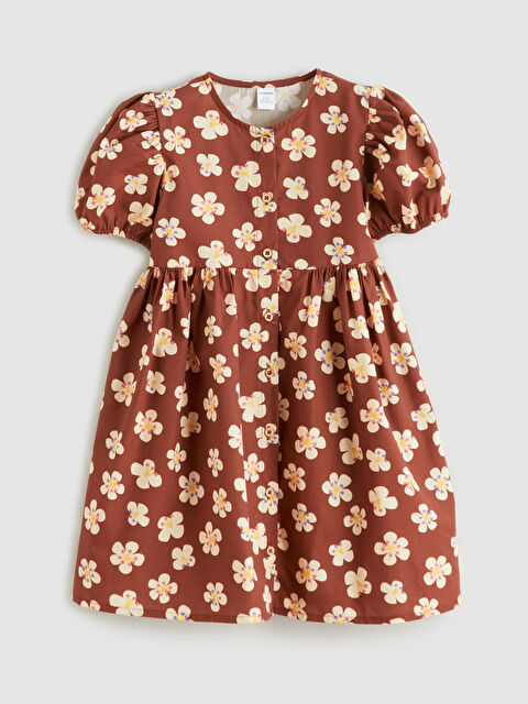 LCW Kids Çiçekli Fırfırlı Kız Çocuk Elbise - S6GL91Z1-LQY