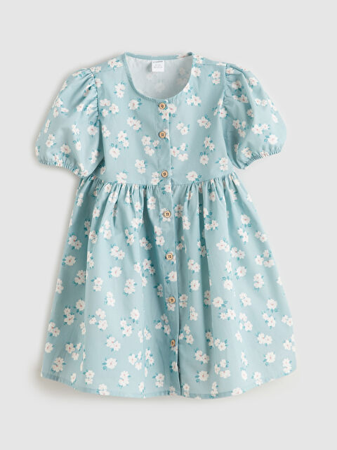 LCW Kids Çiçekli Fırfırlı Kız Çocuk Elbise - S6GL91Z1-LRR