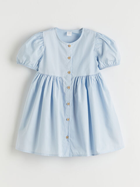 LCW Kids Balon Kollu Kız Çocuk Fırfırlı Elbise - S6GL95Z1-G9Q