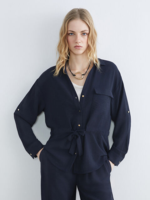 LCW Vision Textured Dobby Women's Shirt - S6GM56Z8-ZT9