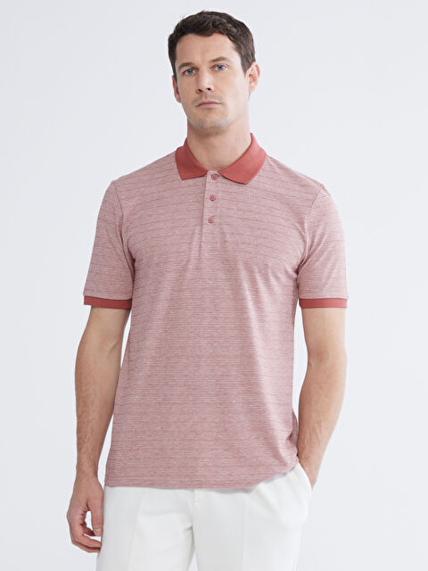 LCWAIKIKI Classic Мъжка раирана тениска с поло яка