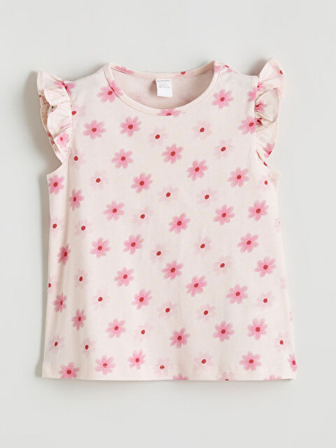 LCW ECO Çiçekli Kız Çocuk Penye Bluz - S6GN41Z1-LT4