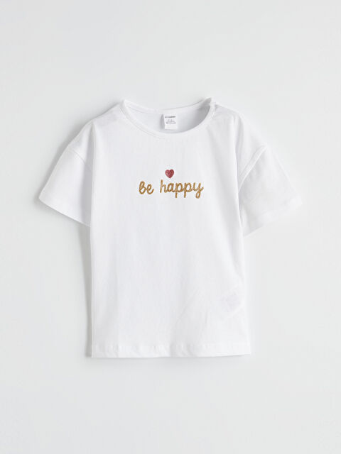 LC WAIKIKI Bisiklet Yaka Baskılı Kız Çocuk Tişört - S6GN92Z1-R9J