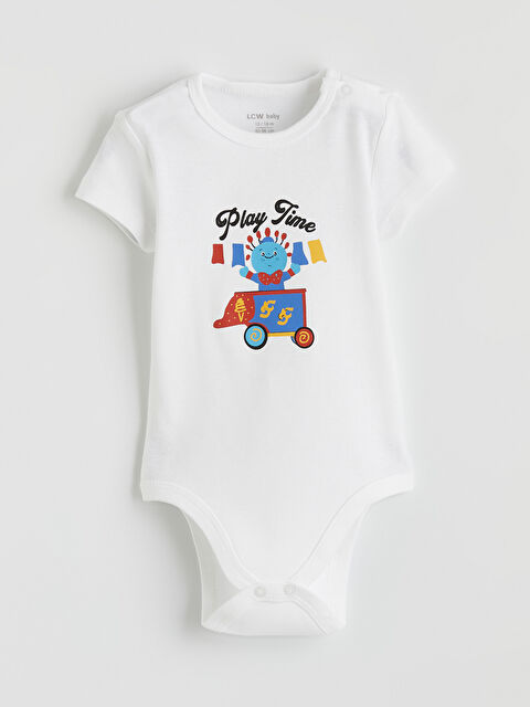 LCW baby Baskılı Erkek Bebek Çıtçıtlı Body - S6GN97Z1-EEW