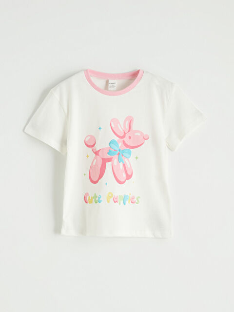 LCW Kids Baskılı Kız Çocuk Tişört