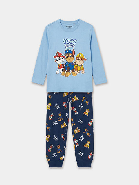 LCW Kids Bisiklet Yaka Paw Patrol Erkek Çocuk Pijama Takımı - S6GO82Z1-JUL