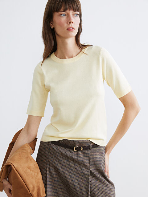 LCW Vision ქალთა მრგვალი საყელო ნაქსოვი სვიტერი - S6GP29Z8-FRS