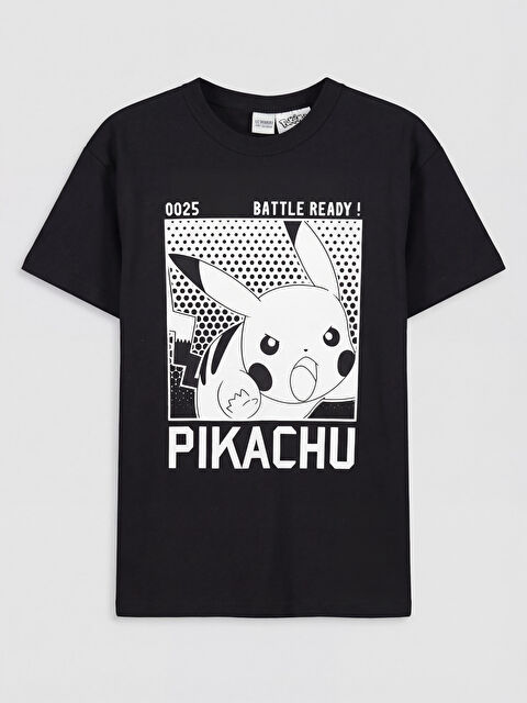 LCW Kids Bisiklet Yaka Pikachu Baskılı Erkek Çocuk Tişört