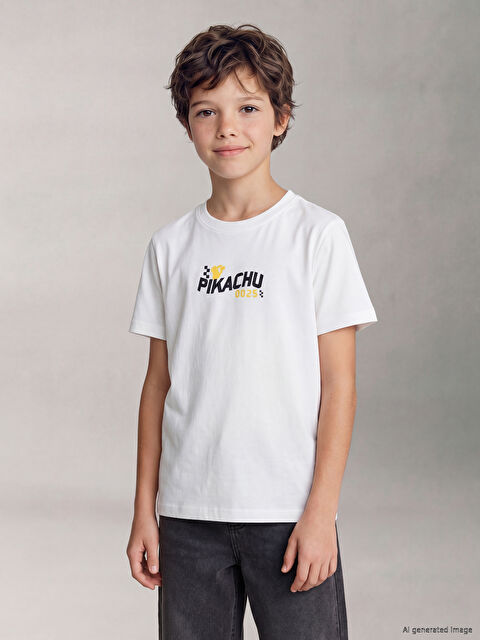 LCW Kids Pikachu Baskılı Erkek Çocuk Tişört