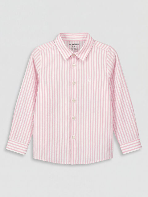 LCW Kids Çizgili Oxford Erkek Çocuk Gömlek
